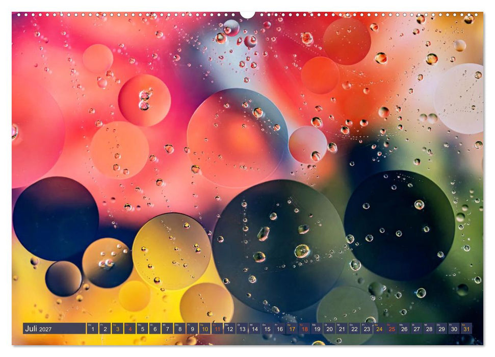 Öltropfen in Wasser (CALVENDO Premium Wandkalender 2027)