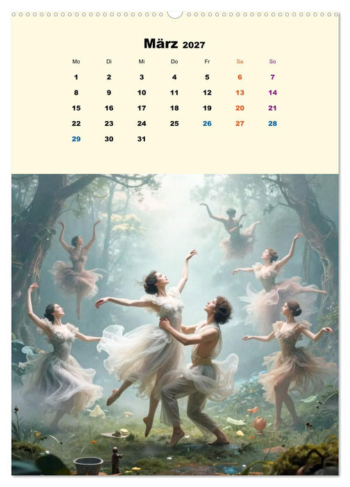 TraumTänzer - Schritte durch Zeit, Licht und Illusion (CALVENDO Wandkalender 2027)