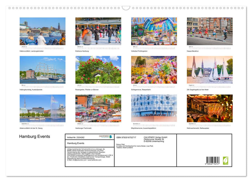 Hamburg Events (CALVENDO Wandkalender 2027)