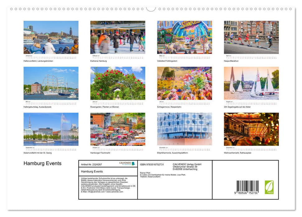 Hamburg Events (CALVENDO Premium Wandkalender 2027)