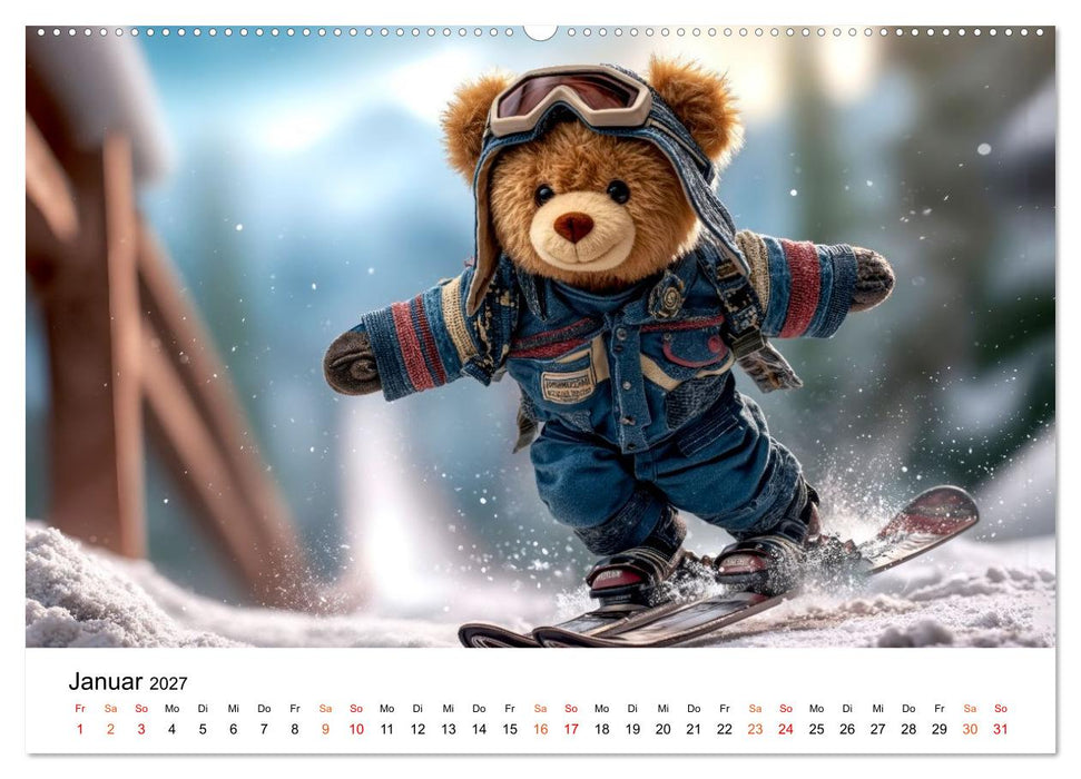 Teddybär - klein aber oho (CALVENDO Premium Wandkalender 2027)