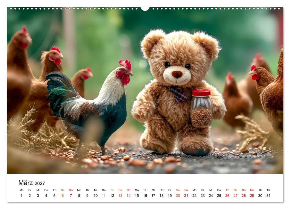 Teddybär - klein aber oho (CALVENDO Premium Wandkalender 2027)