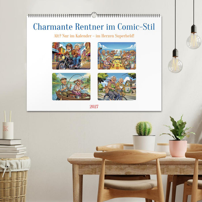 Charmante Rentner im Comic-Stil (CALVENDO Wandkalender 2027)
