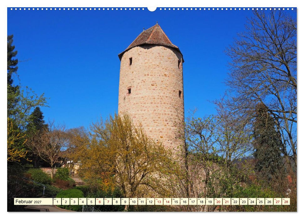 Weinheim im Herzen der Bergstraße (CALVENDO Wandkalender 2027)