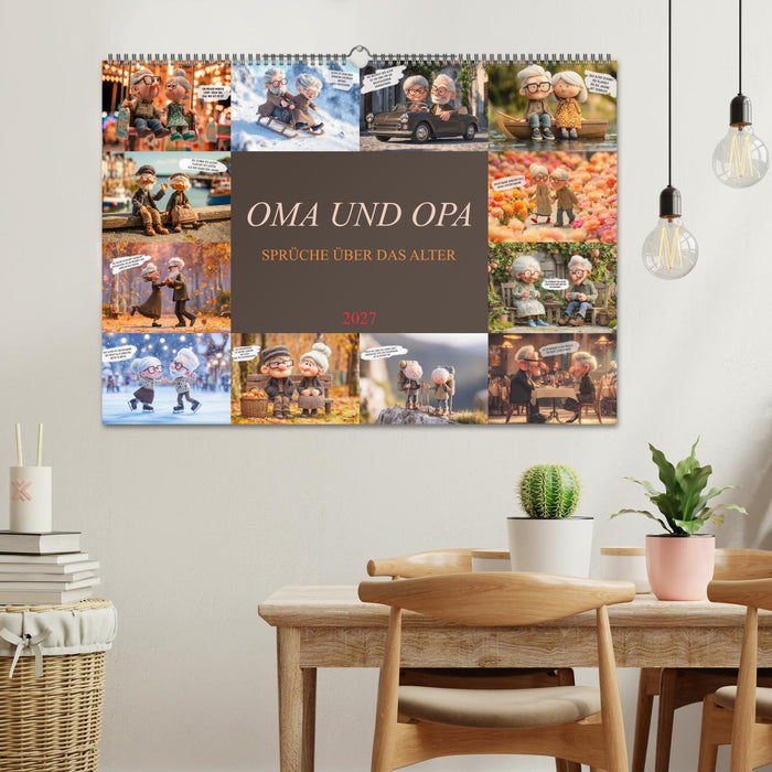 Oma und Opa - Sprüche über das Alter (CALVENDO Wandkalender 2027)