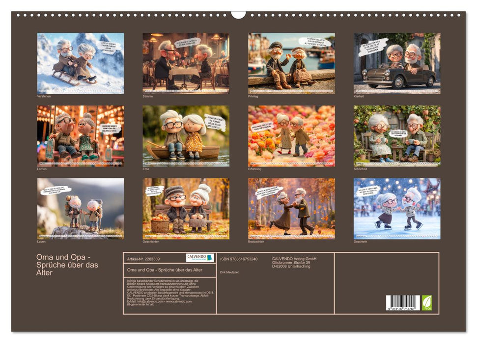 Oma und Opa - Sprüche über das Alter (CALVENDO Wandkalender 2027)