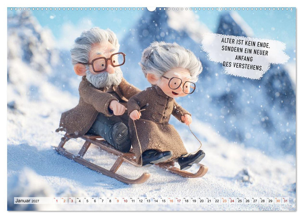 Oma und Opa - Sprüche über das Alter (CALVENDO Wandkalender 2027)