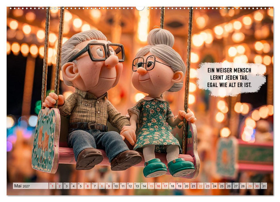Oma und Opa - Sprüche über das Alter (CALVENDO Premium Wandkalender 2027)