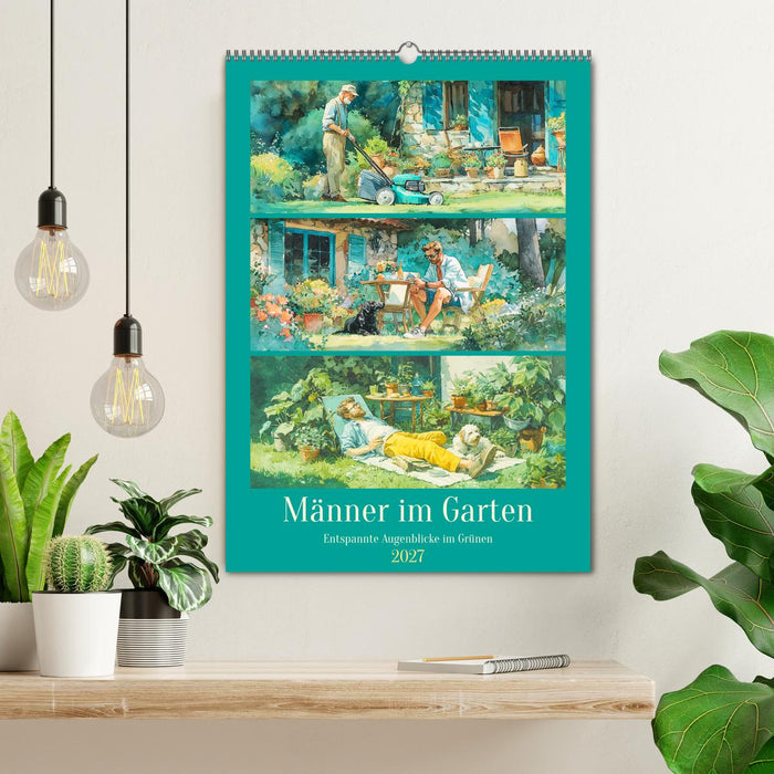 Männer im Garten. Entspannte Augenblicke im Grünen (CALVENDO Wandkalender 2027)