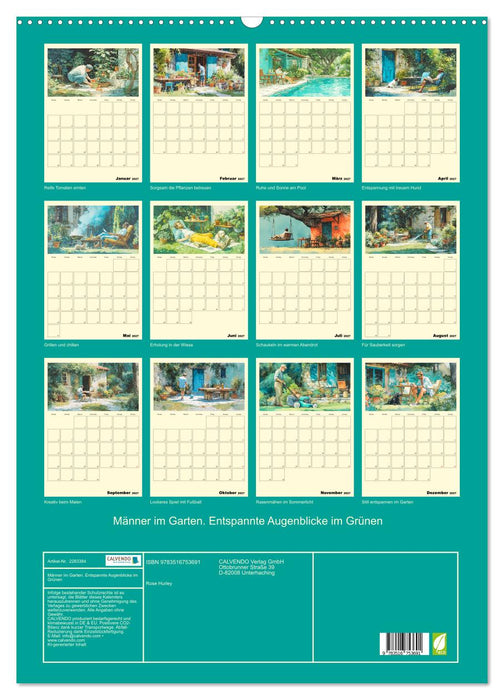 Männer im Garten. Entspannte Augenblicke im Grünen (CALVENDO Wandkalender 2027)