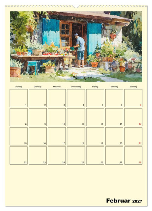 Männer im Garten. Entspannte Augenblicke im Grünen (CALVENDO Wandkalender 2027)