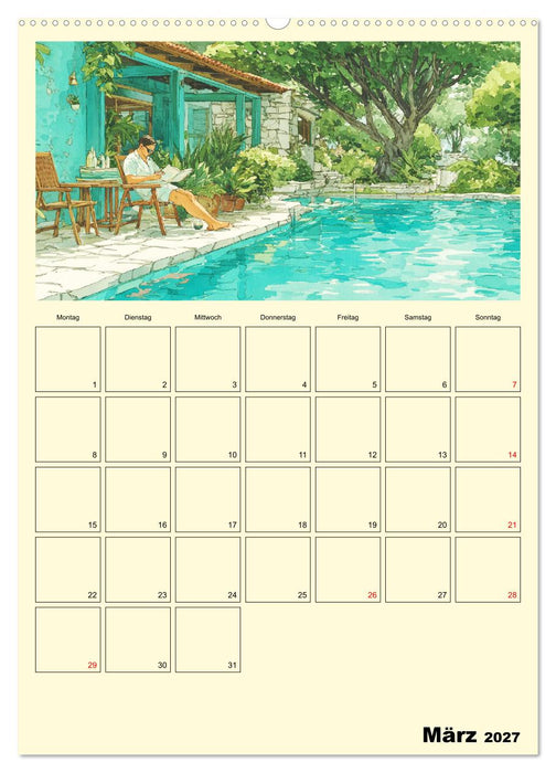 Männer im Garten. Entspannte Augenblicke im Grünen (CALVENDO Wandkalender 2027)