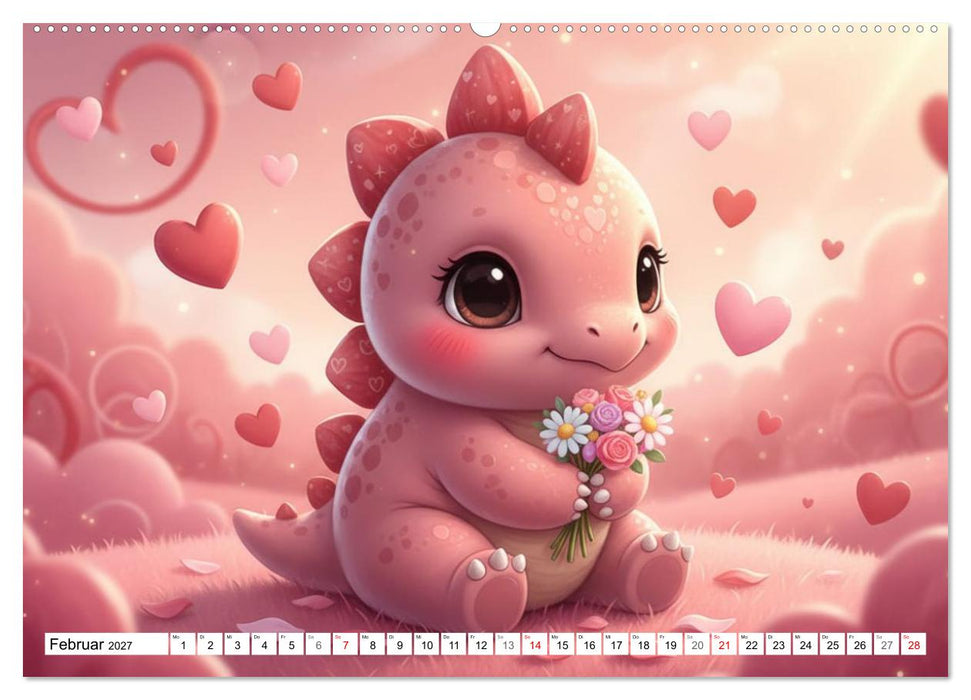 Dino-Babys Jahresreise (CALVENDO Premium Wandkalender 2027)