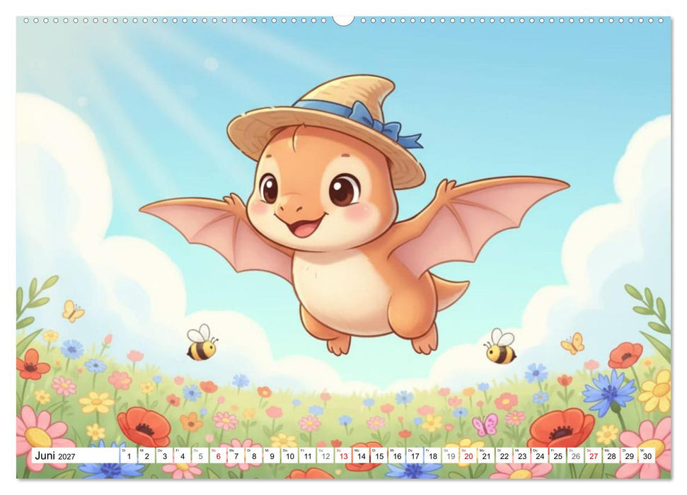 Dino-Babys Jahresreise (CALVENDO Premium Wandkalender 2027)