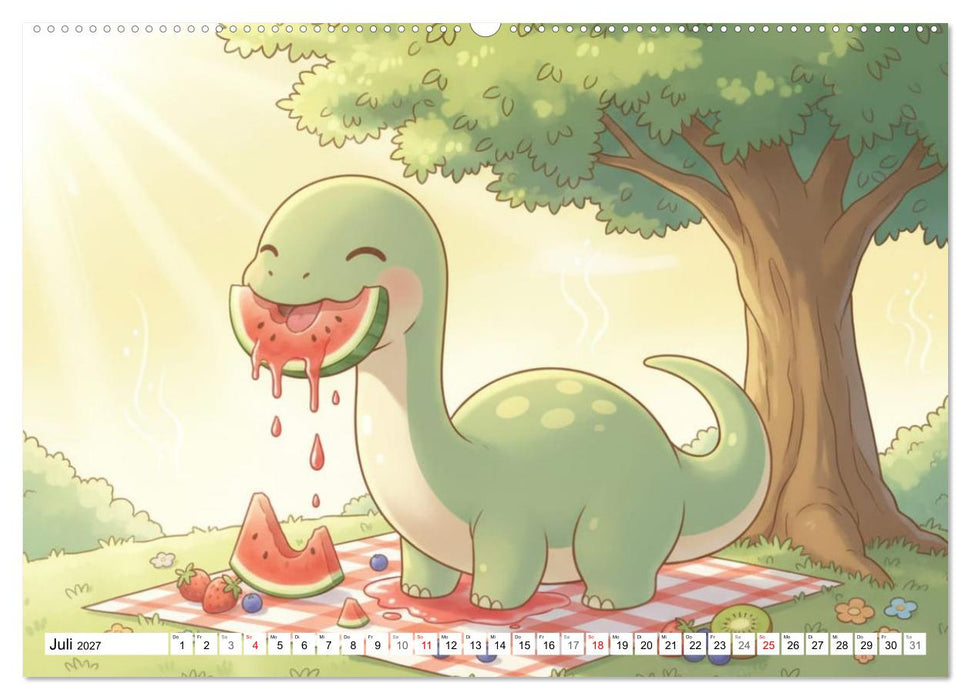 Dino-Babys Jahresreise (CALVENDO Premium Wandkalender 2027)
