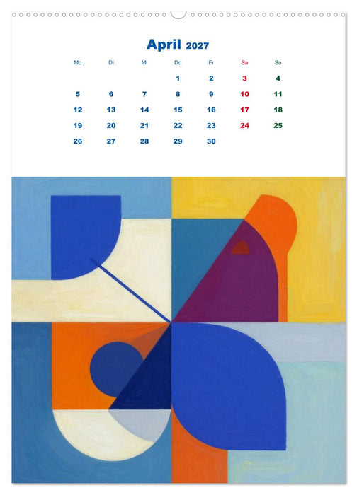 Minimal Art - Die Kunst des Weglassens + Farbflächenmalerei - Reduktion als Ausdruck (CALVENDO Wandkalender 2027)
