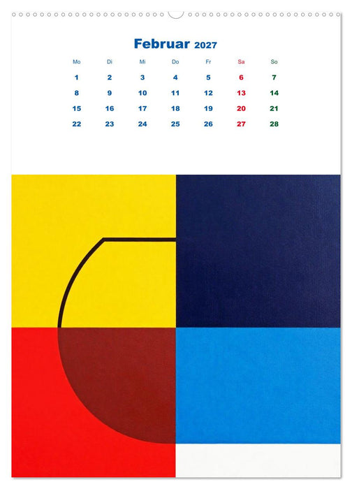 Minimal Art - Die Kunst des Weglassens + Farbflächenmalerei - Reduktion als Ausdruck (CALVENDO Premium Wandkalender 2027)
