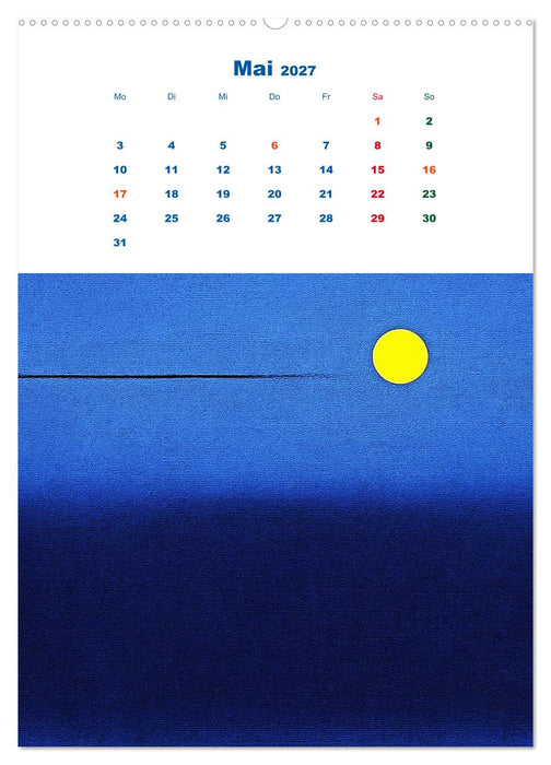 Minimal Art - Die Kunst des Weglassens + Farbflächenmalerei - Reduktion als Ausdruck (CALVENDO Premium Wandkalender 2027)