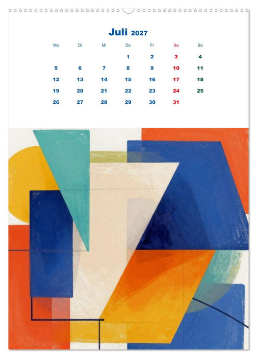 Minimal Art - Die Kunst des Weglassens + Farbflächenmalerei - Reduktion als Ausdruck (CALVENDO Premium Wandkalender 2027)