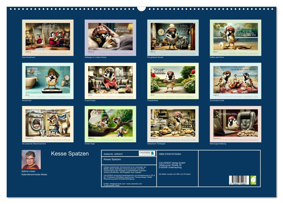 Kesse Spatzen (CALVENDO Wandkalender 2027)