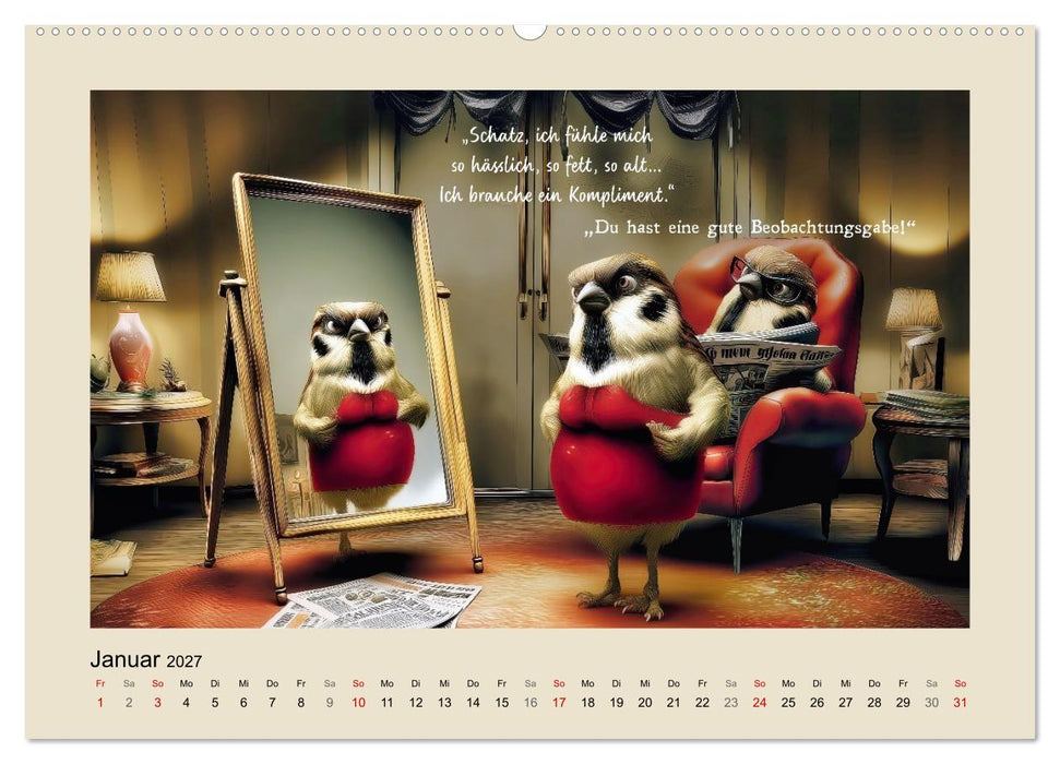Kesse Spatzen (CALVENDO Wandkalender 2027)