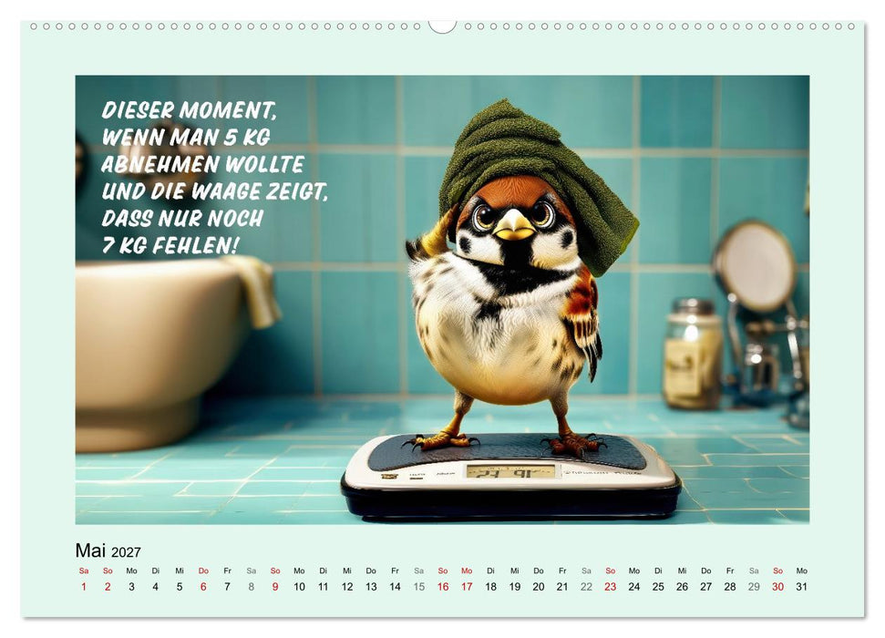 Kesse Spatzen (CALVENDO Wandkalender 2027)