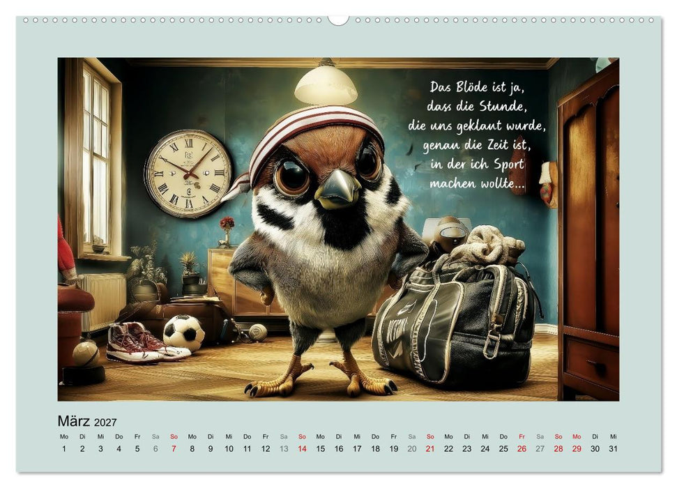 Kesse Spatzen (CALVENDO Premium Wandkalender 2027)