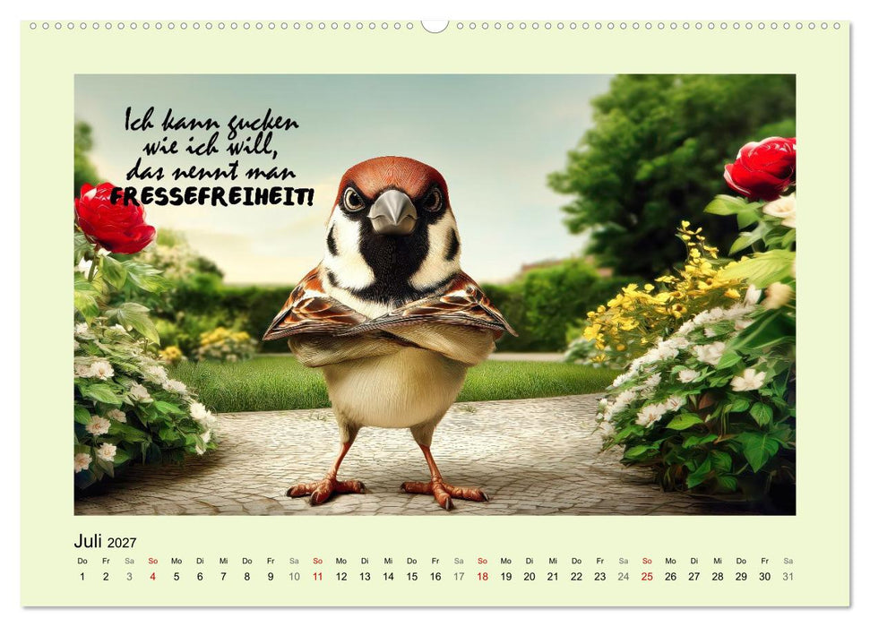 Kesse Spatzen (CALVENDO Premium Wandkalender 2027)