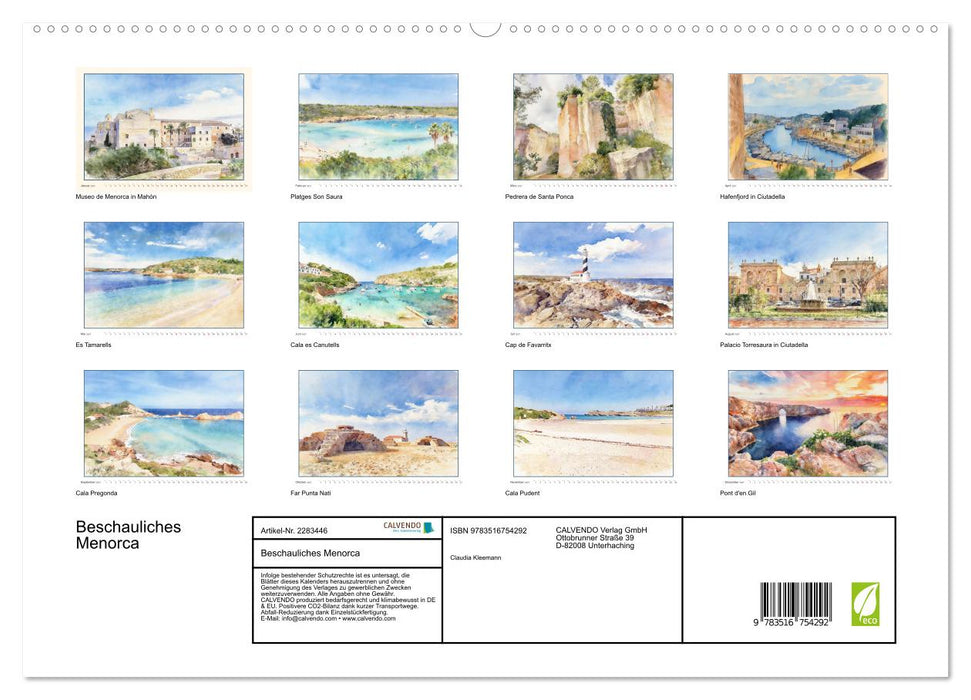 Beschauliches Menorca (CALVENDO Premium Wandkalender 2027)