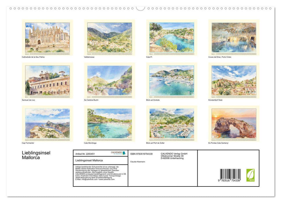 Lieblingsinsel Mallorca (CALVENDO Premium Wandkalender 2027)