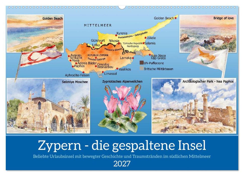 Zypern - die gespaltene Insel (CALVENDO Wandkalender 2027)