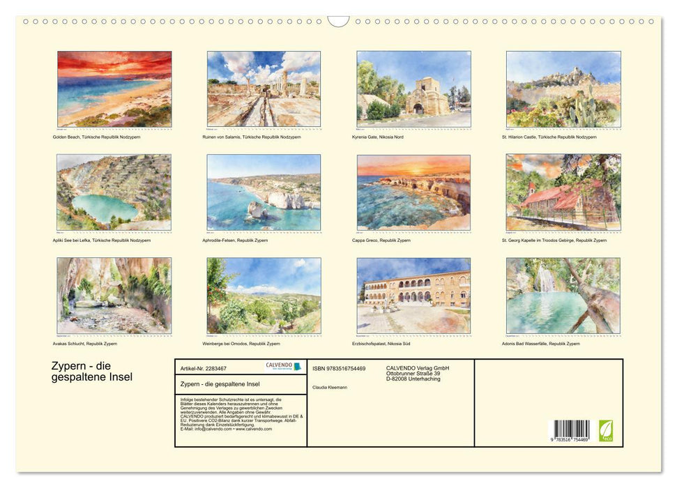 Zypern - die gespaltene Insel (CALVENDO Wandkalender 2027)