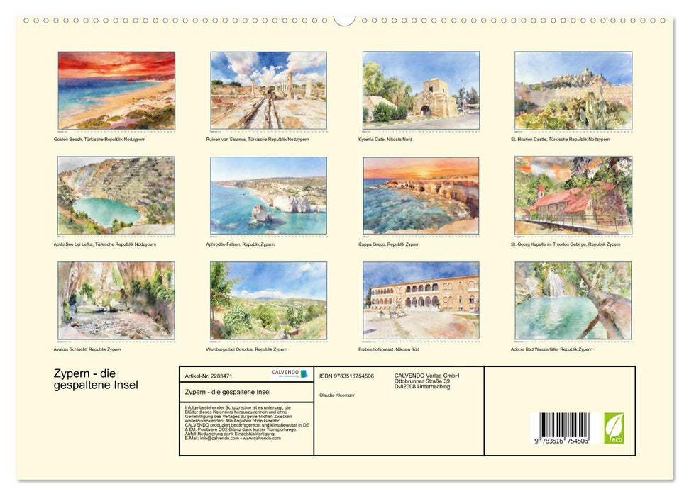 Zypern - die gespaltene Insel (CALVENDO Premium Wandkalender 2027)