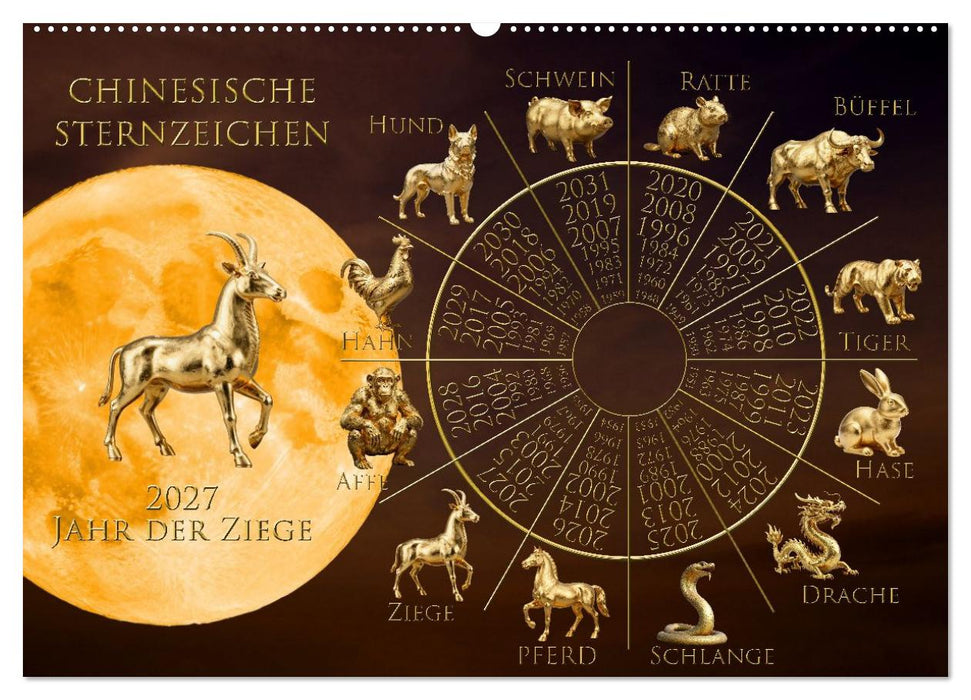 Chinesische Sternzeichen (CALVENDO Wandkalender 2027)