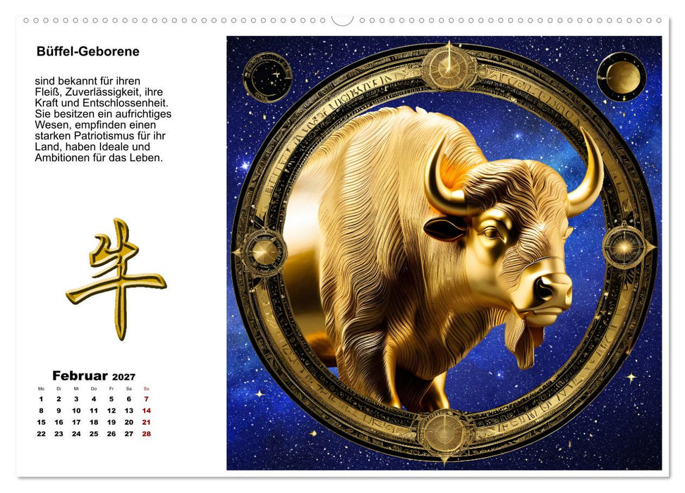 Chinesische Sternzeichen (CALVENDO Premium Wandkalender 2027)
