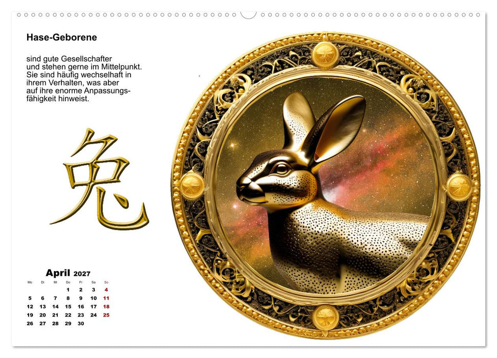 Chinesische Sternzeichen (CALVENDO Premium Wandkalender 2027)