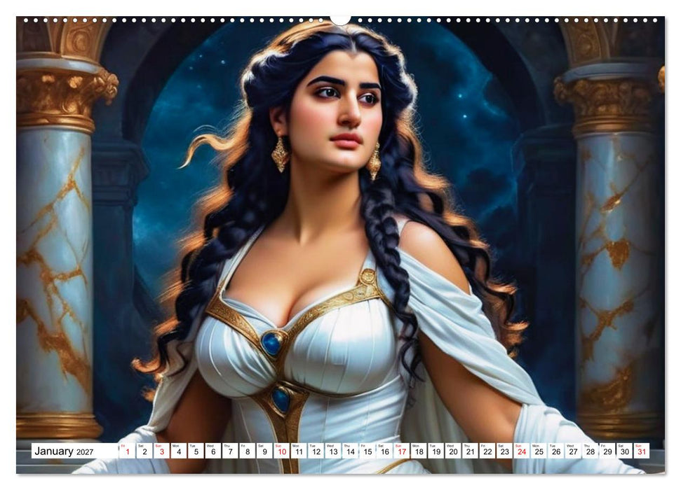 Dark Eyes and Deep Emotions, Adelina’s Mysterious World (CALVENDO Monthly Calendar 2027)