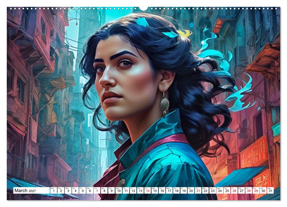 Dark Eyes and Deep Emotions, Adelina’s Mysterious World (CALVENDO Premium-Calendar 2027)