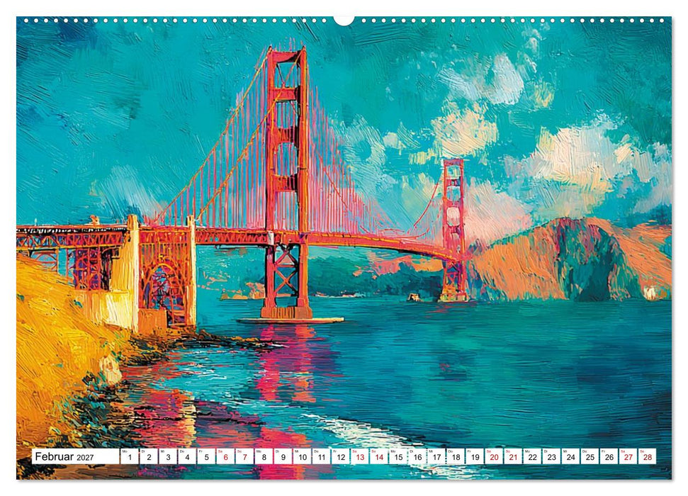 Die Golden Gate Bridge - Ikone am Pazifik (CALVENDO Wandkalender 2027)