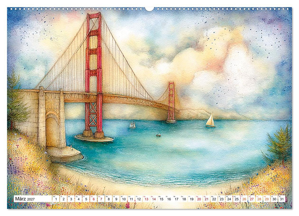 Die Golden Gate Bridge - Ikone am Pazifik (CALVENDO Wandkalender 2027)
