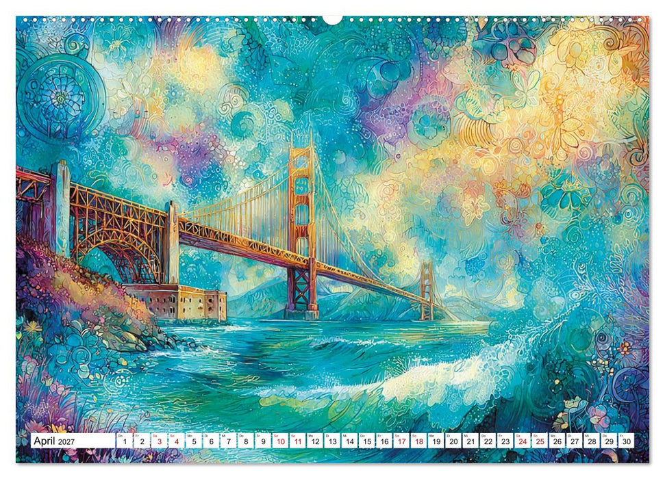 Die Golden Gate Bridge - Ikone am Pazifik (CALVENDO Premium Wandkalender 2027)