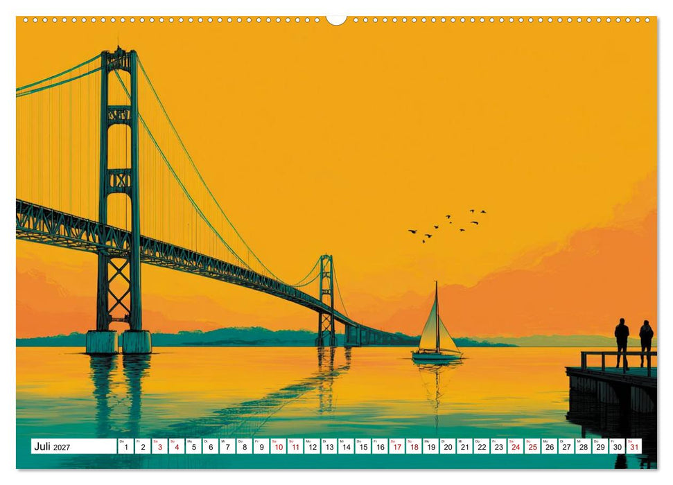 Die Golden Gate Bridge - Ikone am Pazifik (CALVENDO Premium Wandkalender 2027)