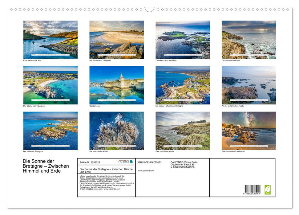 Die Sonne der Bretagne – Zwischen Himmel und Erde (CALVENDO Wandkalender 2027)