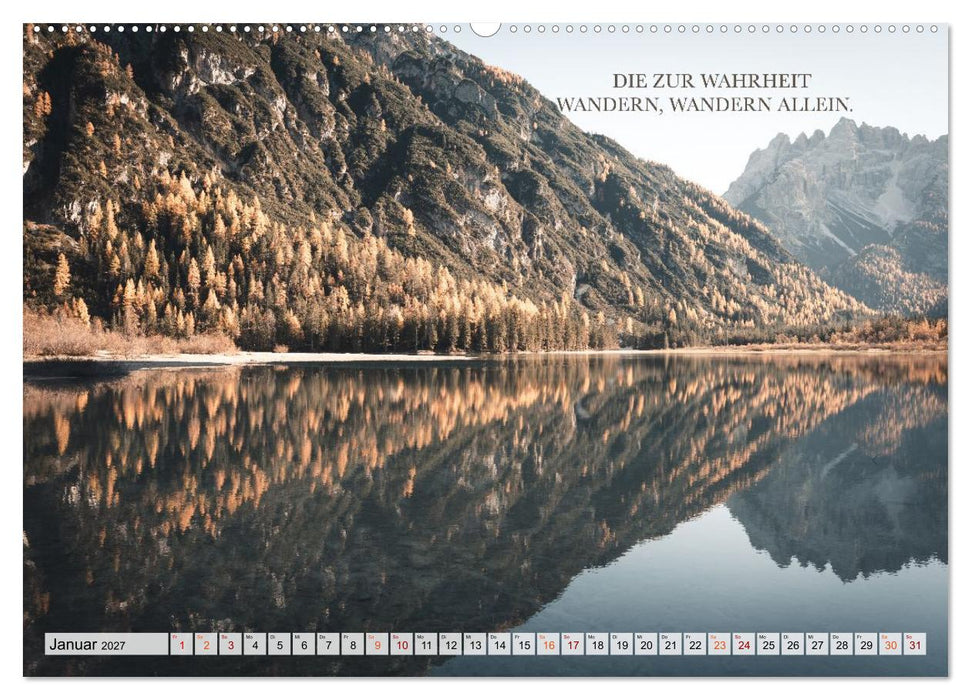 Berge und Sprüche zur Motivation und Inspiration (CALVENDO Wandkalender 2027)