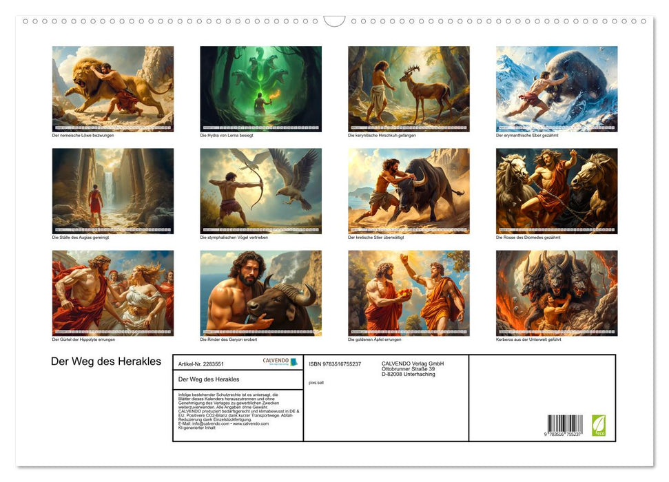 Der Weg des Herakles (CALVENDO Wandkalender 2027)