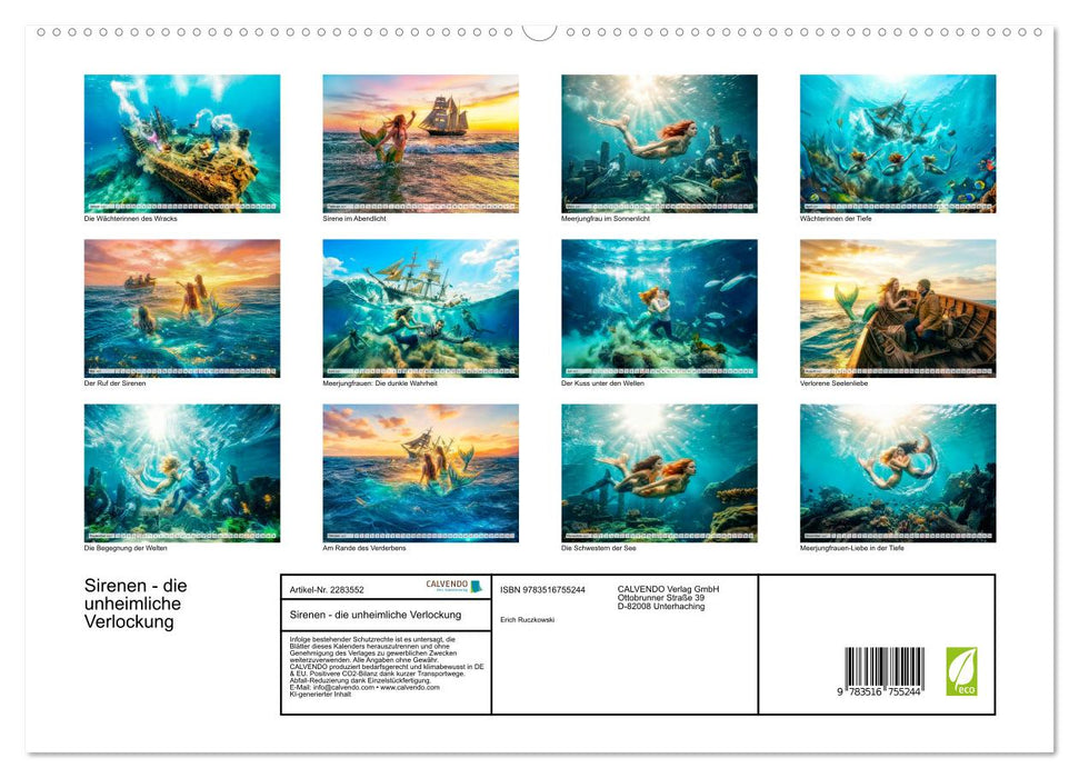Sirenen - die unheimliche Verlockung (CALVENDO Premium Wandkalender 2027)