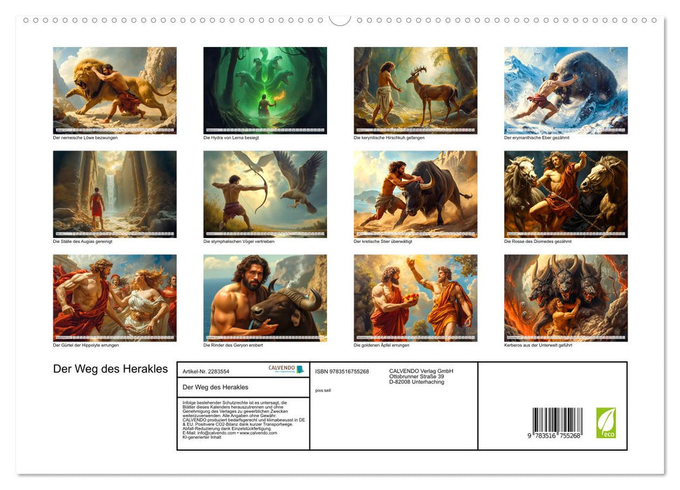 Der Weg des Herakles (CALVENDO Premium Wandkalender 2027)