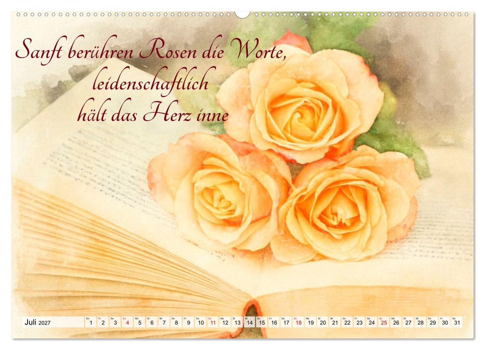 Rosenträume im Aquarellstil (CALVENDO Premium Wandkalender 2027)