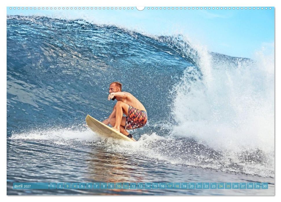 Le surf ou la quête de la vague parfaite (CALVENDO Calendrier supérieur 2027)