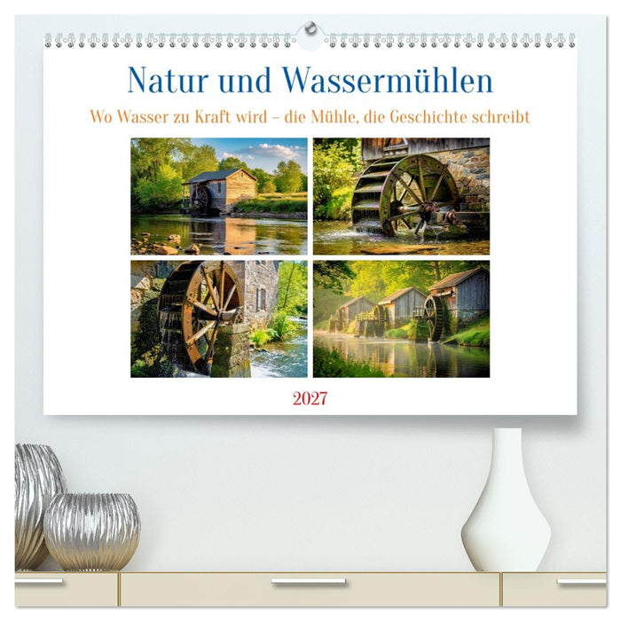 Natur und Wassermühlen (CALVENDO Premium Wandkalender 2027)